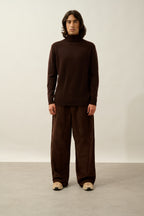 Pull Col Roulé 4 Fils Martin - Choco - Homme