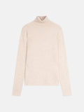 Pull Col Roulé Bise - Beige Chiné - Femme