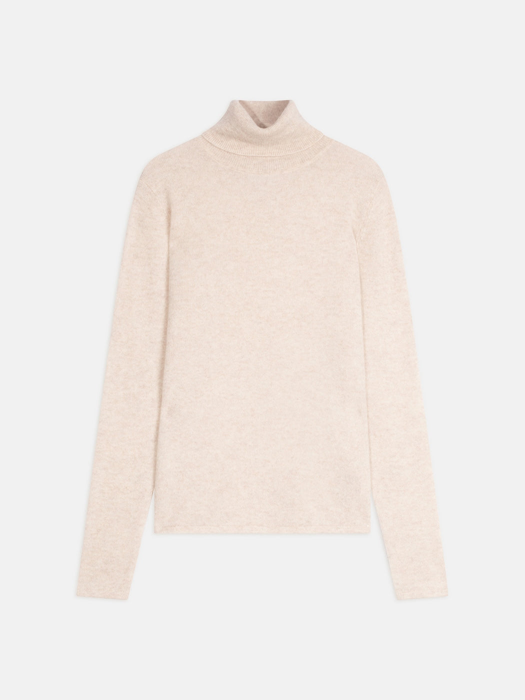 Pull Col Roulé Bise - Beige Chiné - Femme
