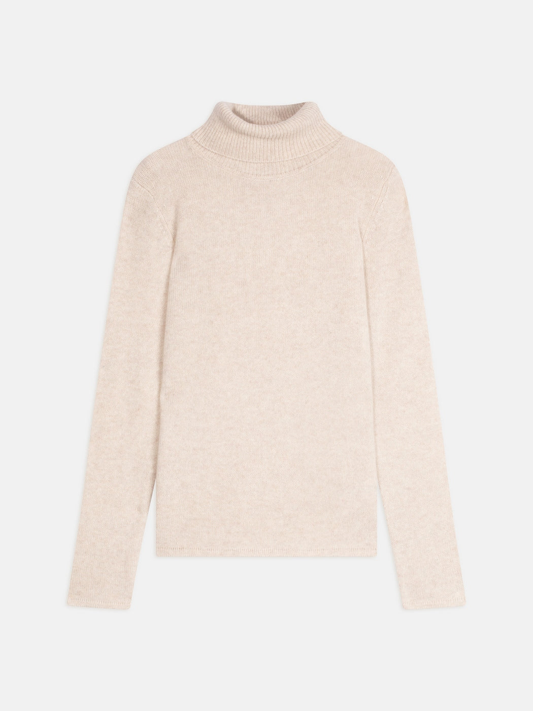 Pull Col Roulé 4 Fils Linda - Beige Chiné - Femme