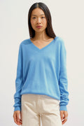 Gardoria V-Neck Jumper - Baby Blue - Women