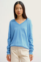 Gardoria V-Neck Jumper - Baby Blue - Women