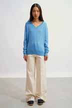 Gardoria V-Neck Jumper - Baby Blue - Women