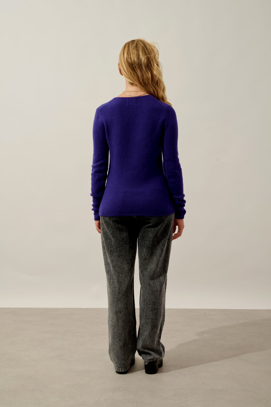 V-Neck Jumper 4-Ply Chelsea - Purple - Women