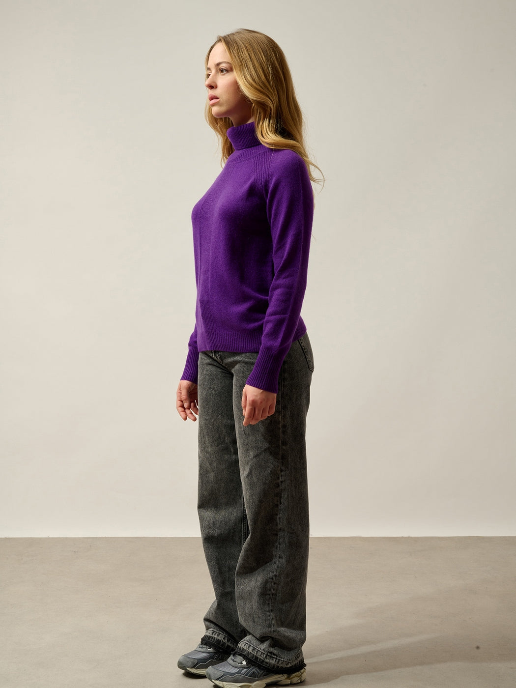 Pull Col Roulé Dolce - Violette