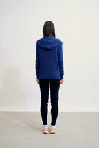 Hooded Zip Cardigan - Colombis - Ultramarine