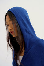 Hooded Zip Cardigan - Colombis - Ultramarine