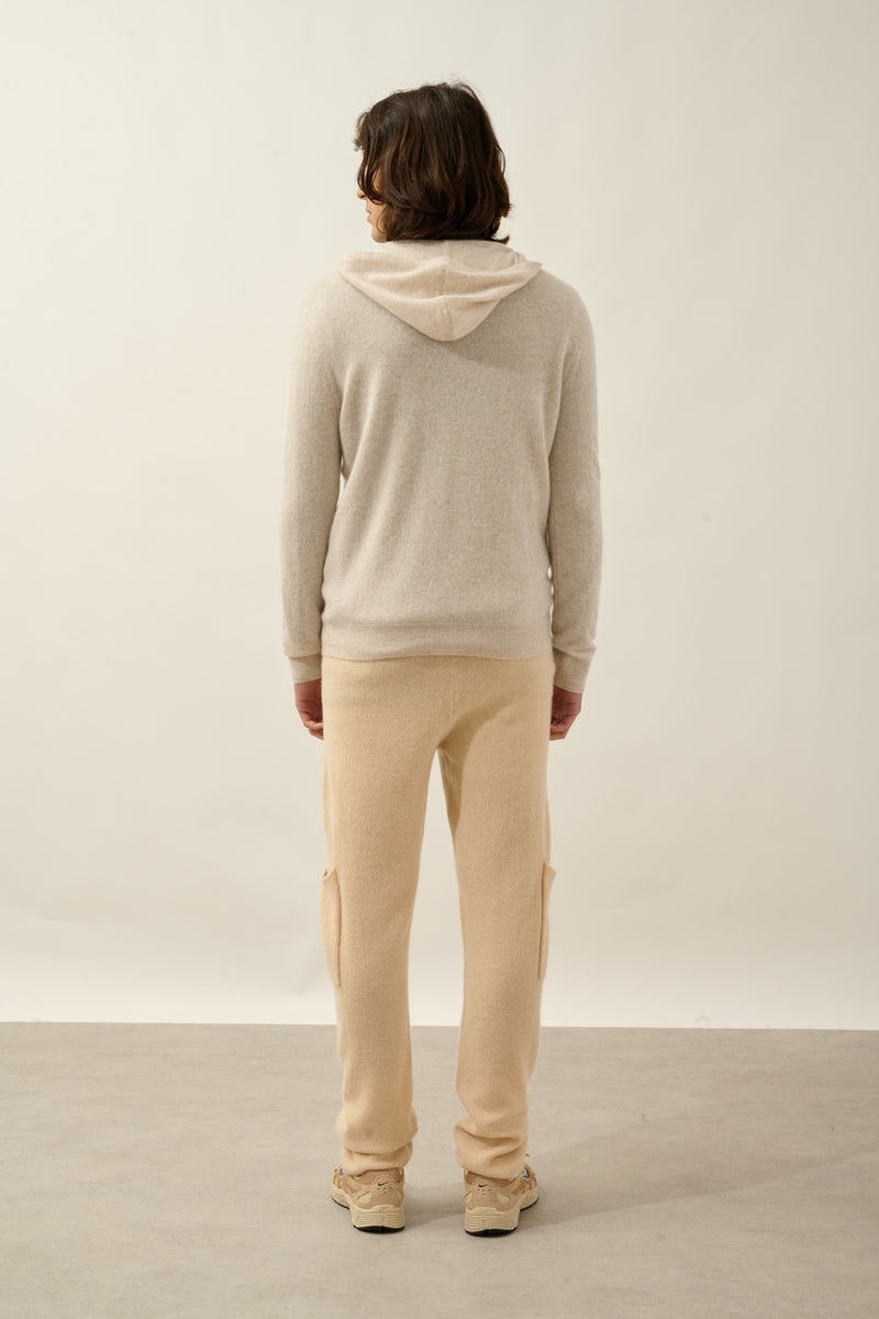 Gilet Zippé Capuche - Neurre - Beige Chiné