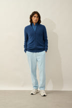 Gilet Zippé Col Montant - Albaron - Ocean Chiné