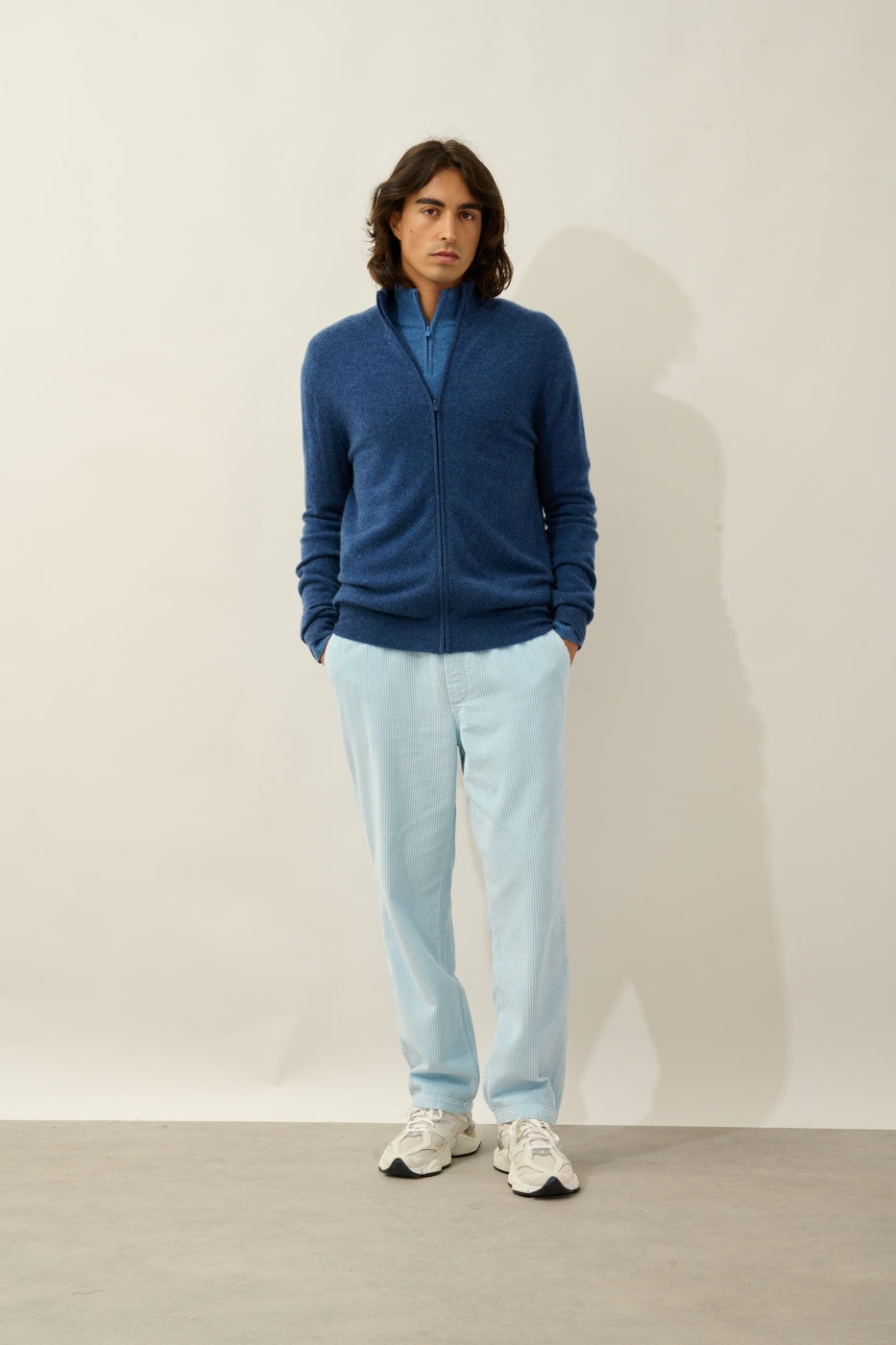 Gilet Zippé Col Montant - Albaron - Ocean Chiné