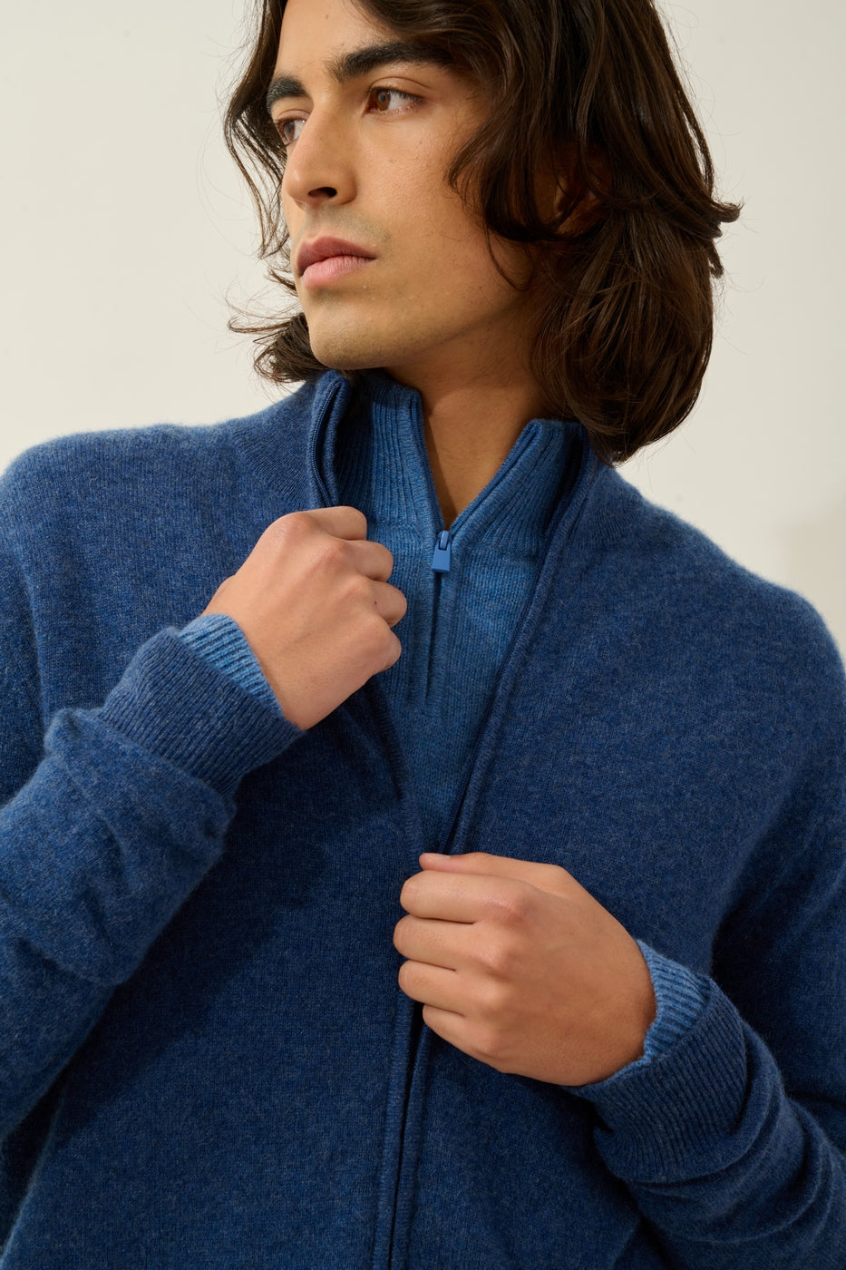 Gilet Zippé Col Montant - Albaron - Ocean Chiné