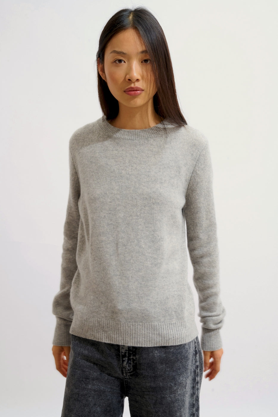 Pull Col Rond 4 Fils - Lexini - Nuage Chiné