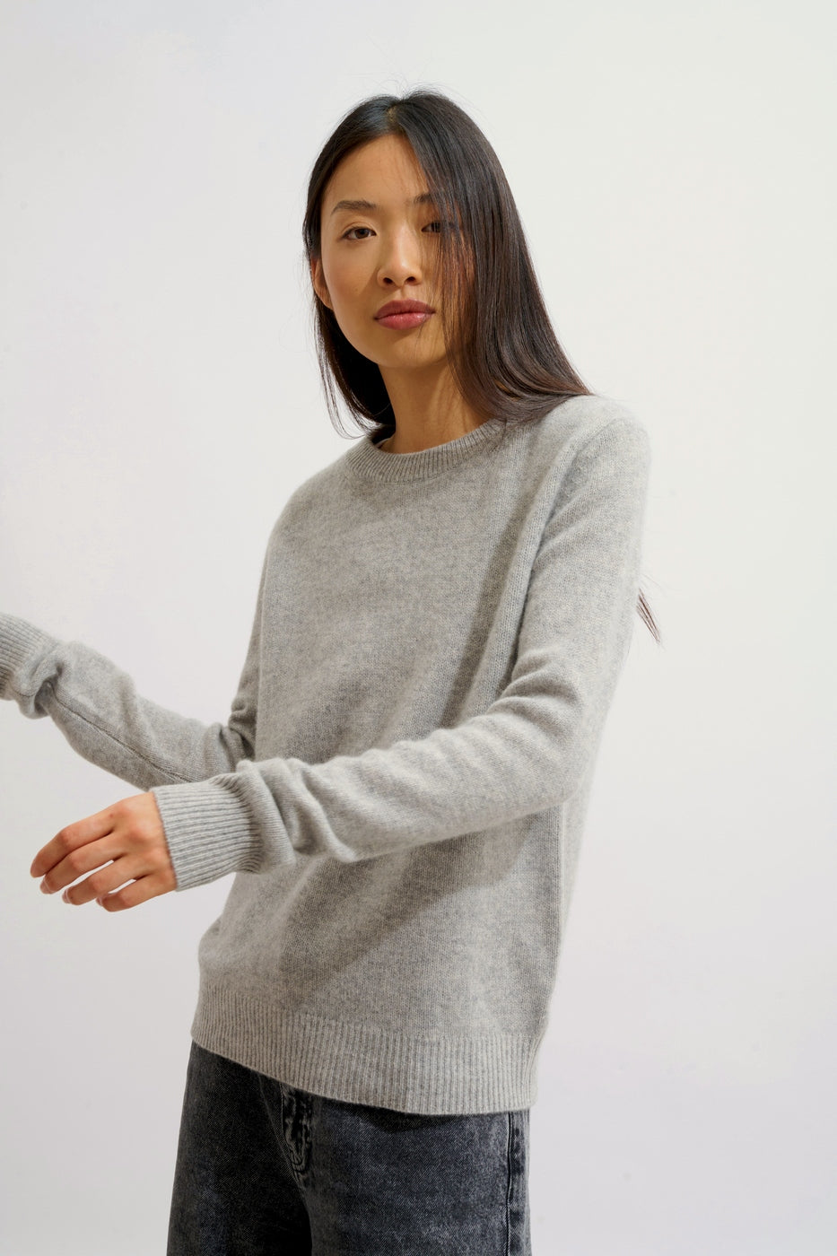 Pull Col Rond 4 Fils - Lexini - Nuage Chiné
