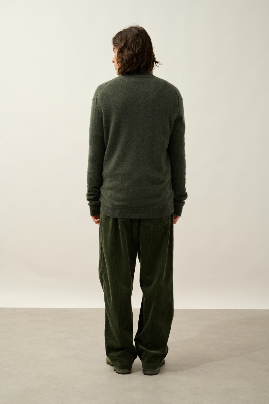 Candice Half-Zip Jumper - Mottled Khaki - Men