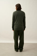 Candice Half-Zip Jumper - Mottled Khaki - Men