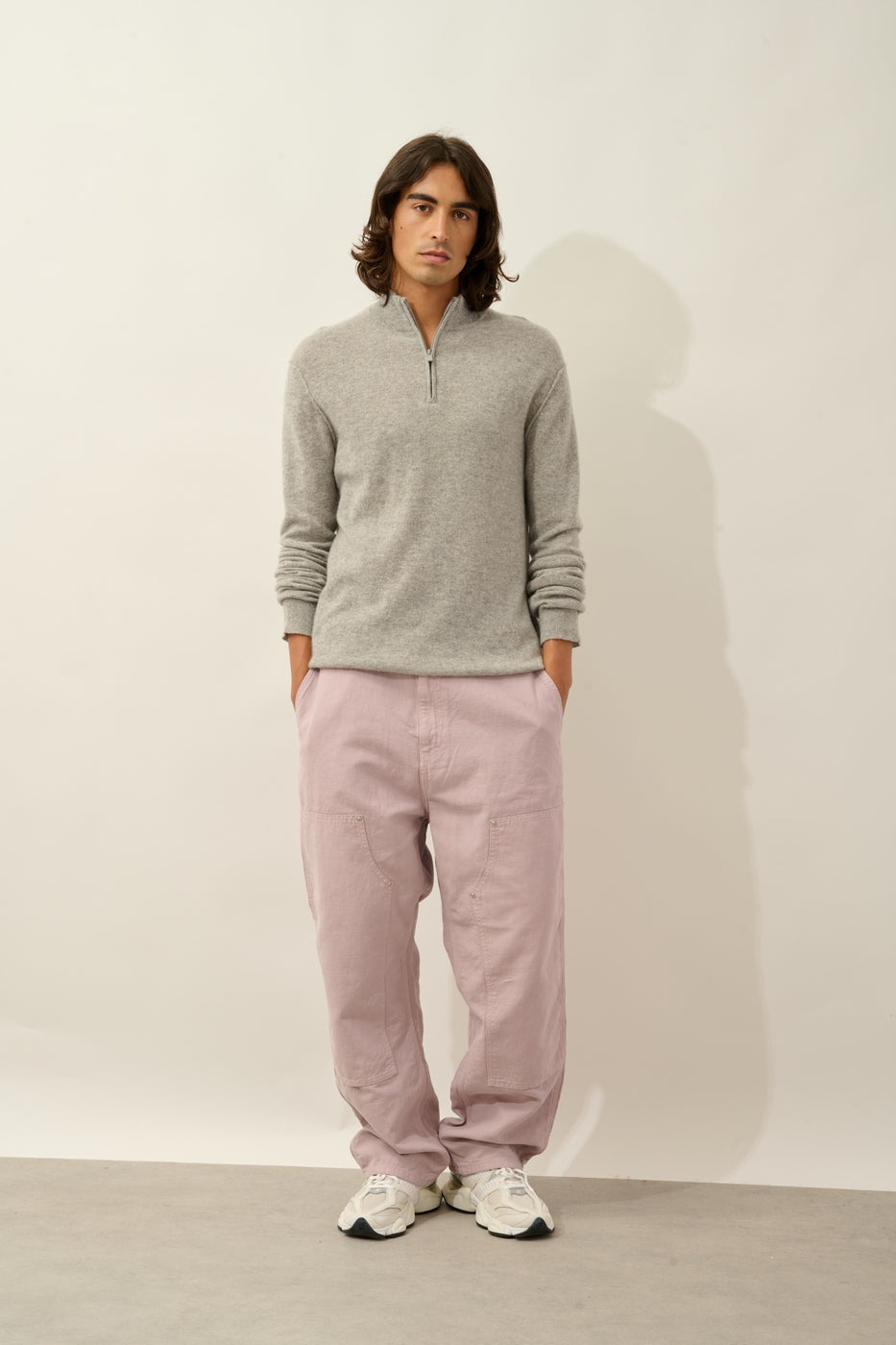 Candice Half-Zip Jumper - Heather Cloud - Men