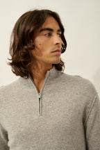 Candice Half-Zip Jumper - Heather Cloud - Men