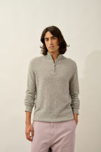 Candice Half-Zip Jumper - Heather Cloud - Men