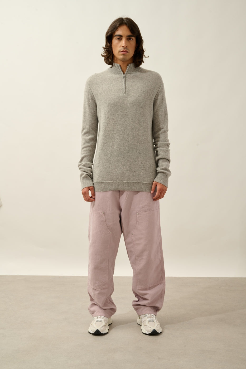 Candice Half-Zip Jumper - Heather Cloud - Men