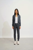 Gilet Zippé Col Montant - Ayr - Anthracite Chiné