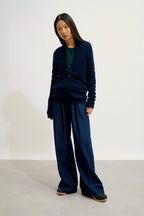 Chaleco con Cremallera y Cuello Alto - Ayr - Navy