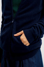 Chaleco con Cremallera y Cuello Alto - Ayr - Navy