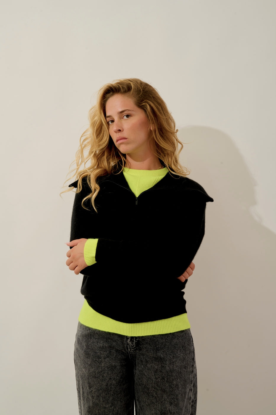 Karma Half-Zip Jumper - Black - Women