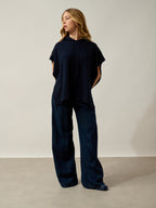 Poncho Capuche Elsa - Navy