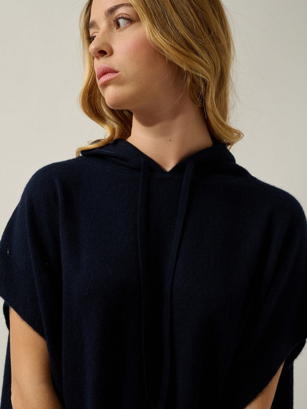 Poncho Capuche Elsa - Navy