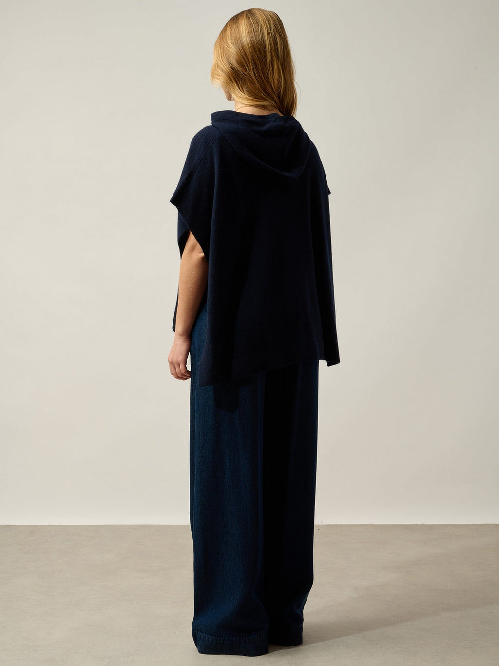 Poncho Capuche Elsa - Navy