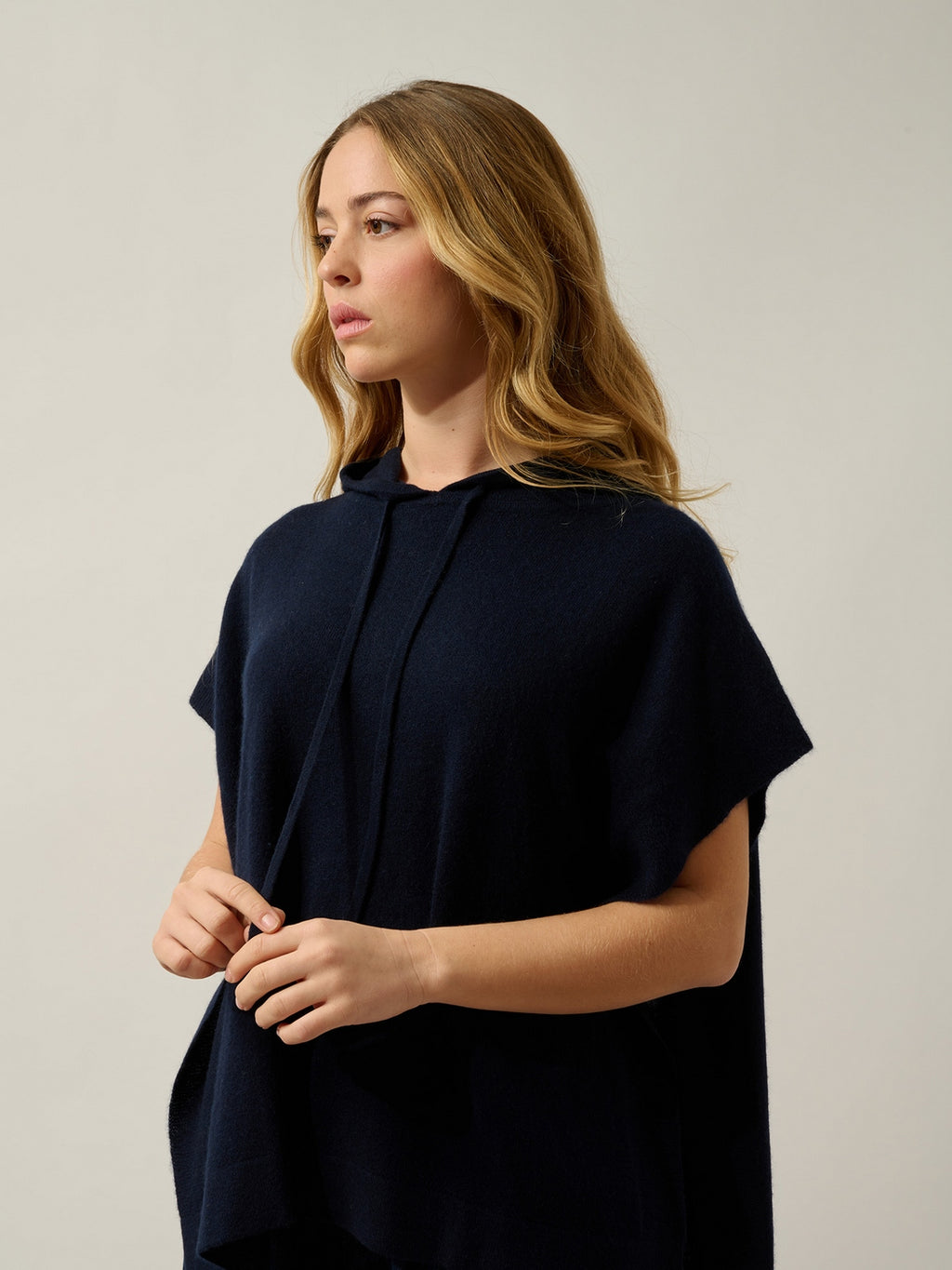 Poncho Capuche Elsa - Navy