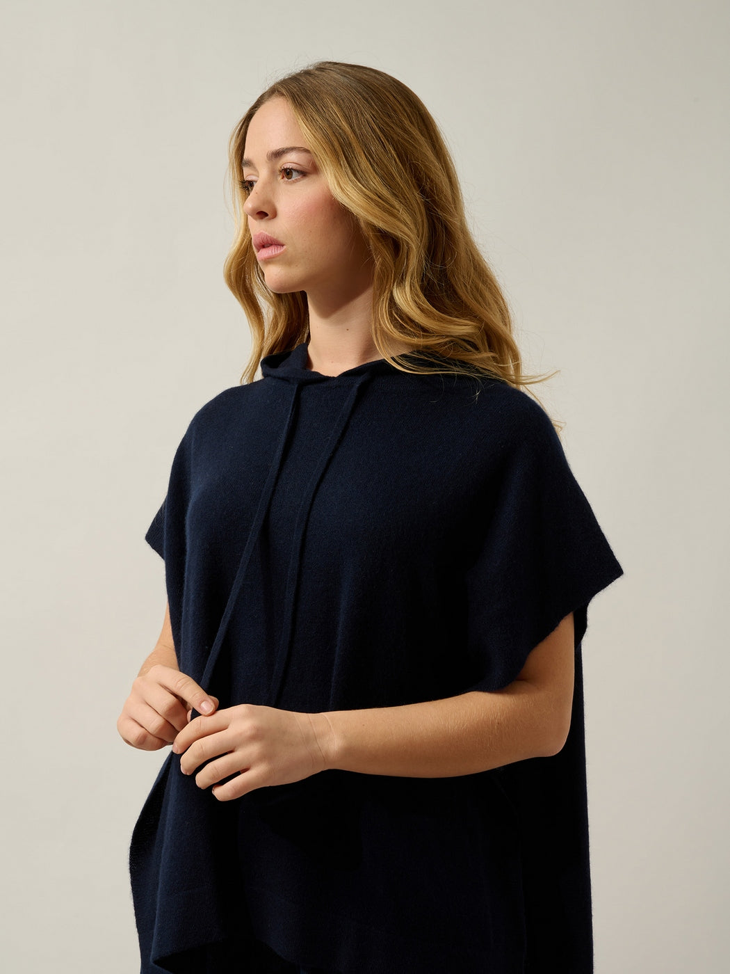 Poncho Capuche Elsa - Navy