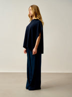 Poncho Capuche Elsa - Navy