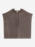 Poncho Capuche Elsa - Taupe Chiné