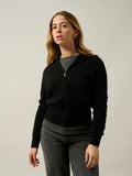 Gilet Zippé Col Camionneur Annelise - Noir