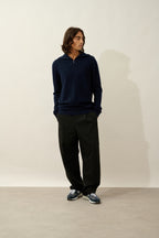 Noemie Half-Zip Jumper - Navy - Men