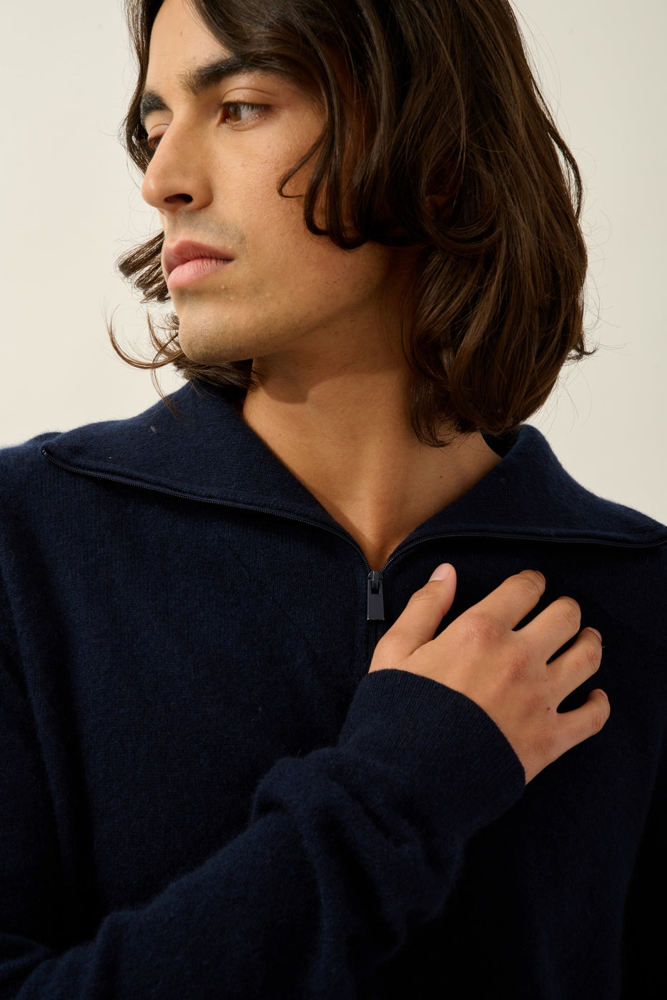 Noemie Half-Zip Jumper - Navy - Men