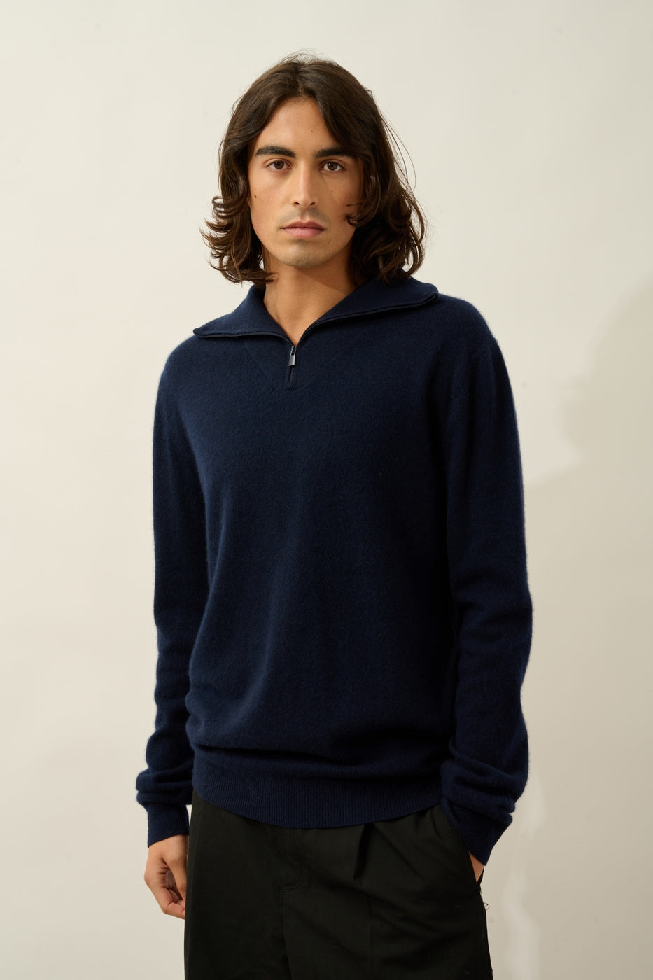 Noemie Half-Zip Jumper - Navy - Men