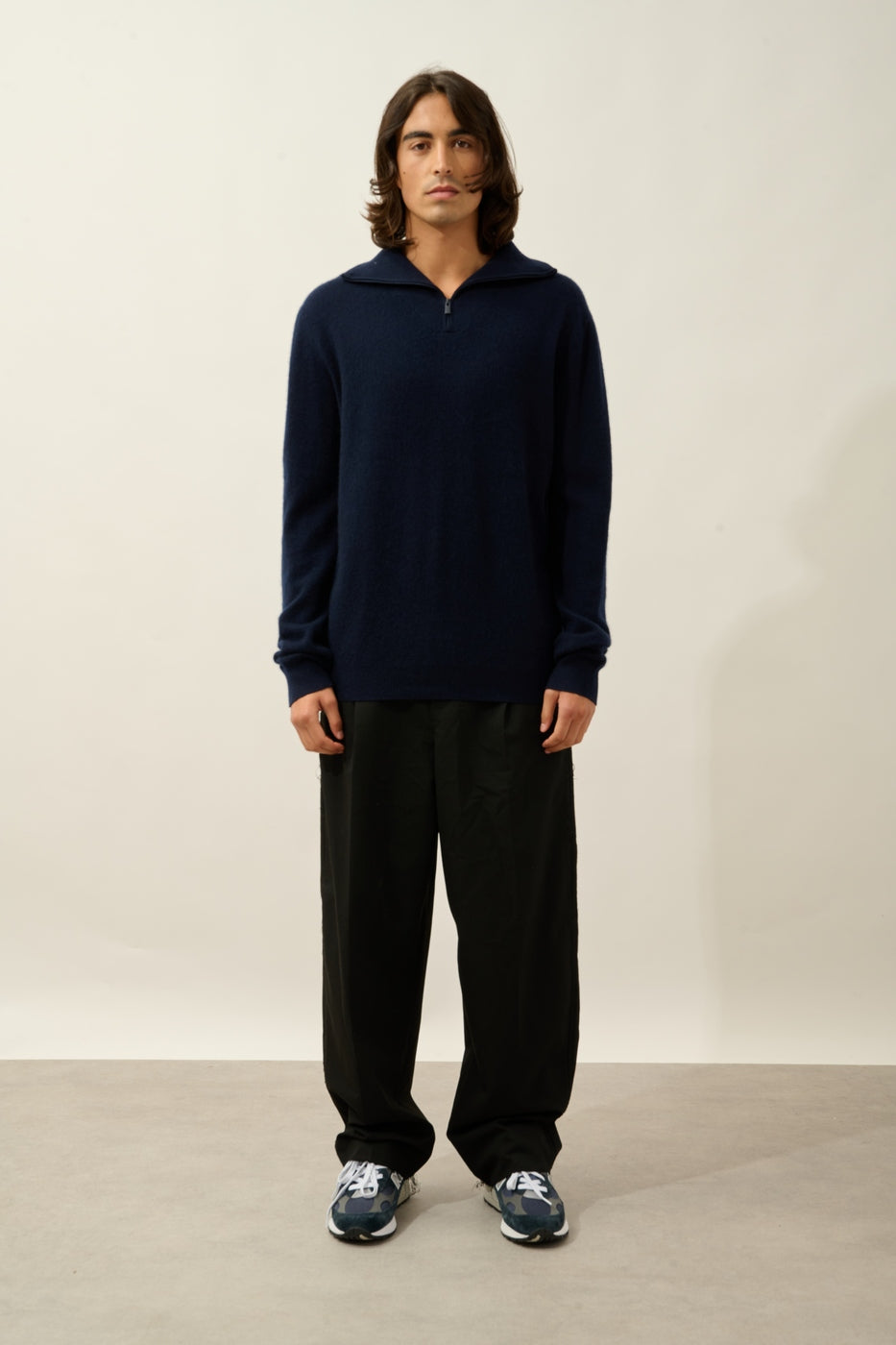 Noemie Half-Zip Jumper - Navy - Men