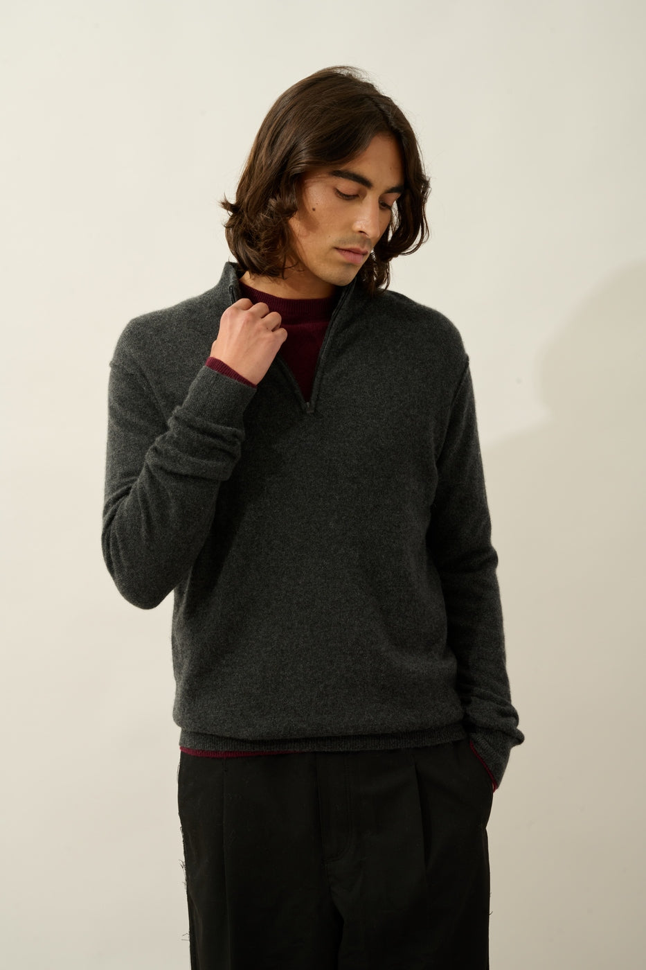 Pull Camionneur - Candice - Carbone Chiné