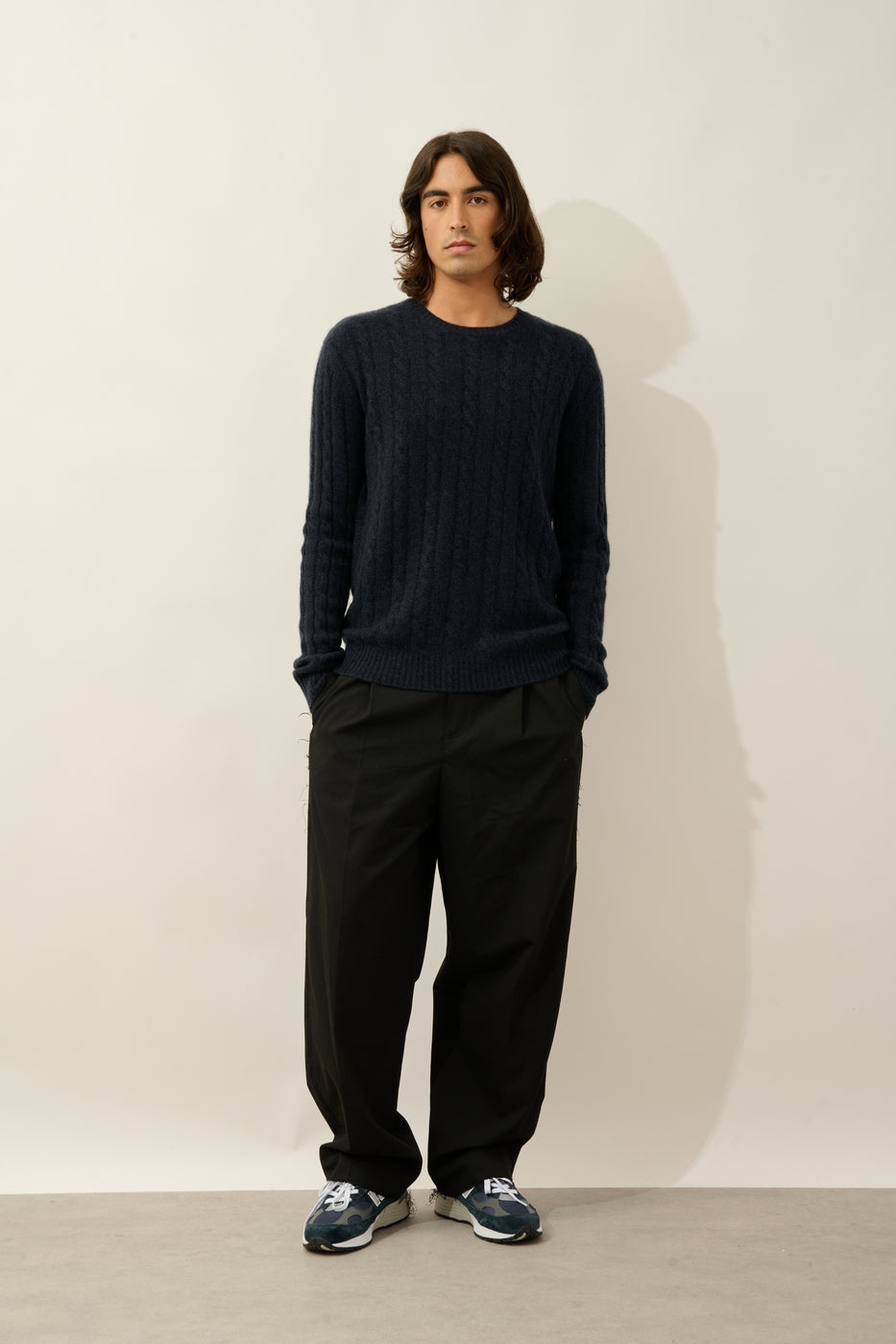 Pull Col Rond 4 Fils - Darri - Caviar