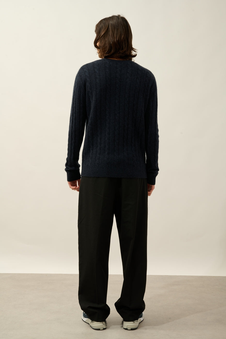 Pull Col Rond 4 Fils - Darri - Caviar