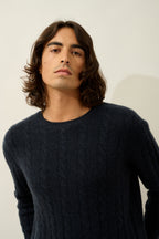 Pull Col Rond 4 Fils - Darri - Caviar