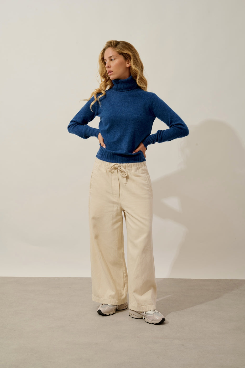 Pull Col Roulé - Cassy - Ocean Chiné