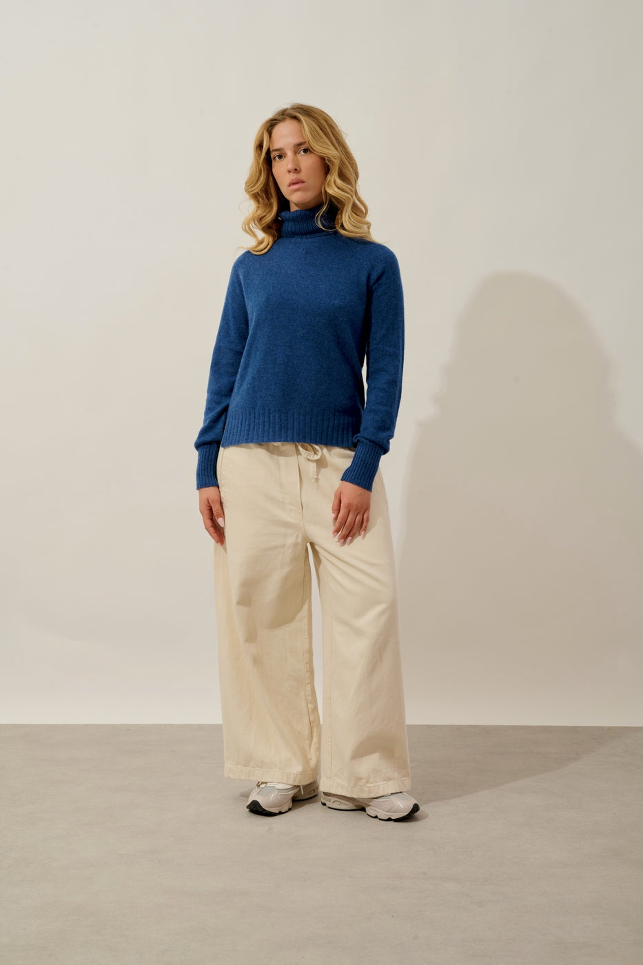 Pull Col Roulé - Cassy - Ocean Chiné