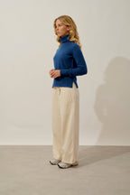 Pull Col Roulé - Cassy - Ocean Chiné