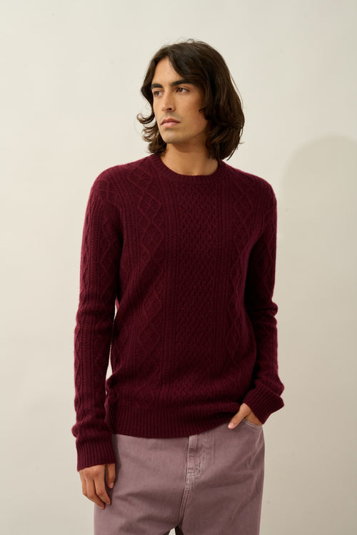 Pull Col Rond 4 Fils - Thurid - Mûre