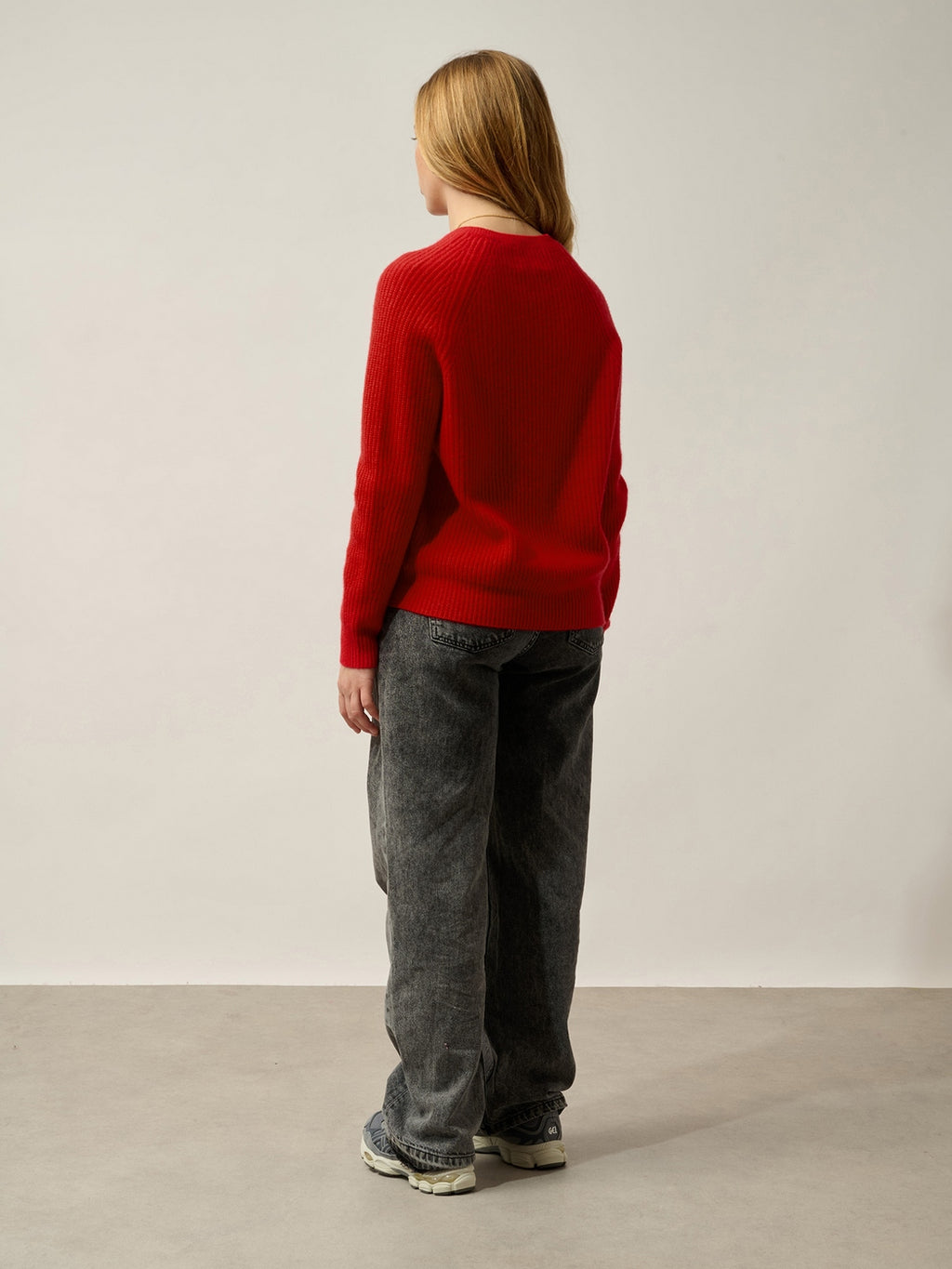 Pull Col Rond 4 Fils Oceane - Carmin