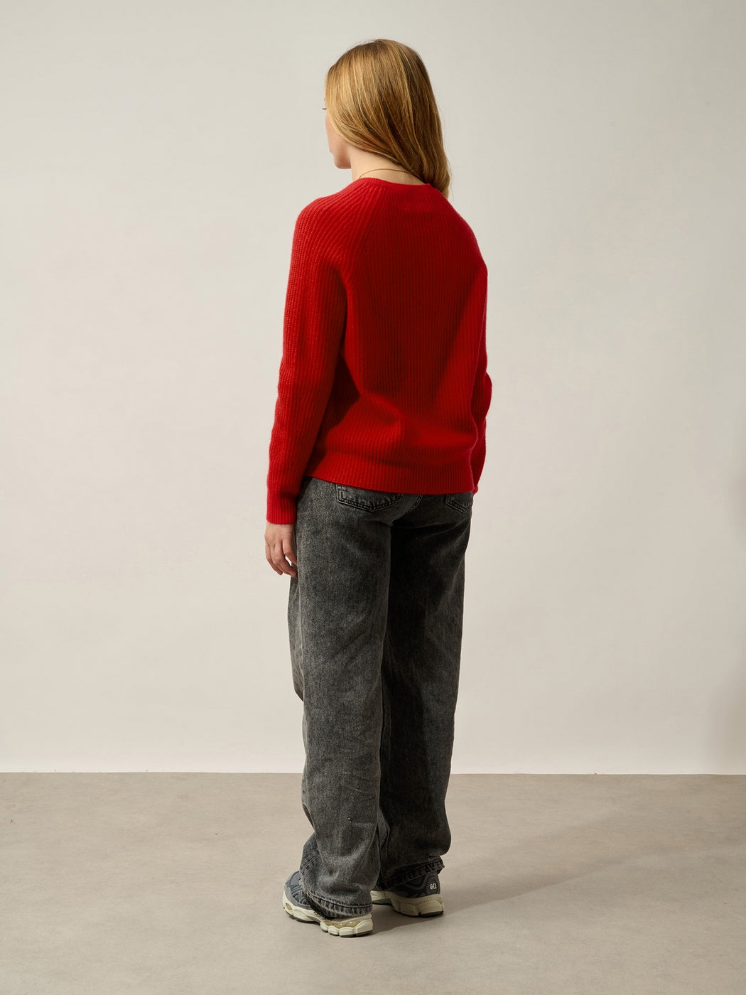Pull Col Rond 4 Fils Oceane - Carmin