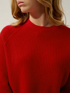 Pull Col Rond 4 Fils Oceane - Carmin